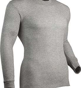 Indera Cotton Heavyweight Thermal Shirt Heather Gray X-Large