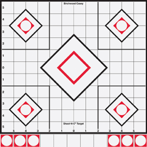 Birchwood Casey Shoot-N-C Target 8 in. Black/White Sight-In 5 pk.