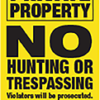 Maple Leaf No Trespassing Sign Yellow 5.5 x 8 in. Vertical 50 pk.