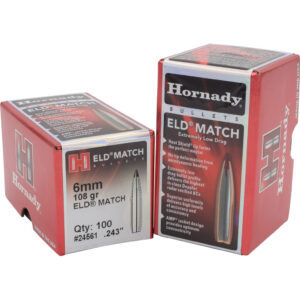 Hornady ELD Match Bullets 6mm .243 108 gr. ELD Match 100 Box