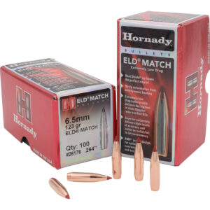 Hornady ELD Match Bullets 6.5mm .264 123 gr. ELD Match 100 Box