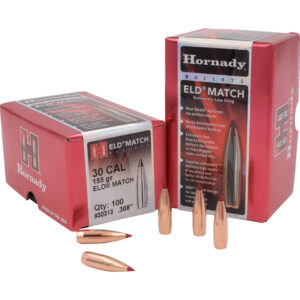 Hornady ELD Match Bullets 30 Cal. .308 155 gr. ELD Match 100 Box