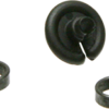 October Mountain Slotted Kisser Button Black 3/8 in. 1 pk.