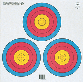 Maple Leaf Target Face FITA 3 Spot Triangle 100 pk.