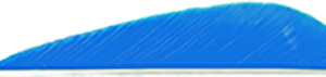 Trueflight Parabolic Feathers Blue 3 in. LW 100 pk.